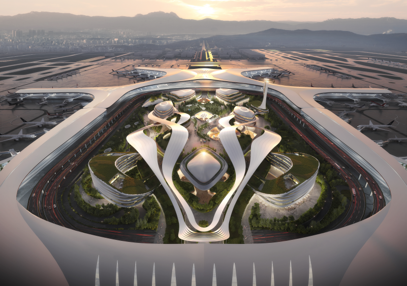 重慶新機場T1陸側(cè)區(qū)域策劃及概念設(shè)計方案